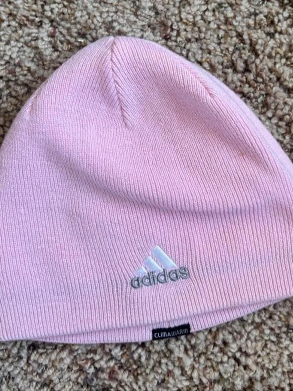 Adidas White & Pink ClimaWarm Beanie